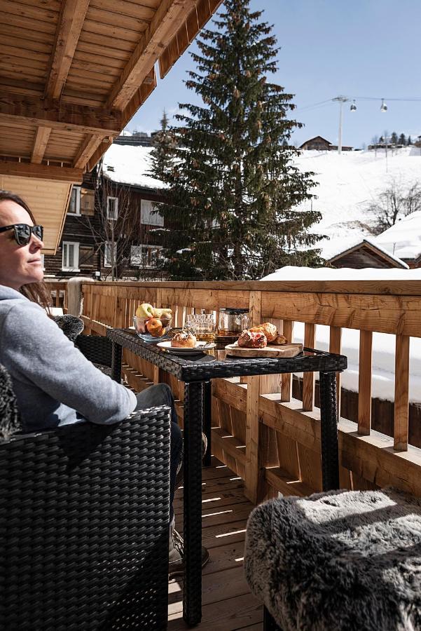Spacieux Duplex Avec Vue La Clusaz Exteriör bild