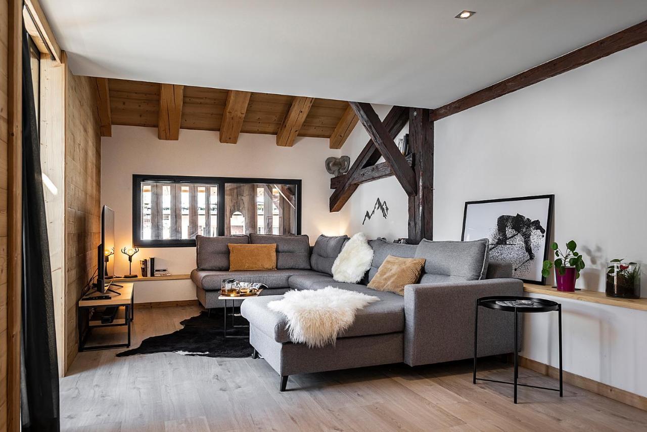 Spacieux Duplex Avec Vue La Clusaz Exteriör bild