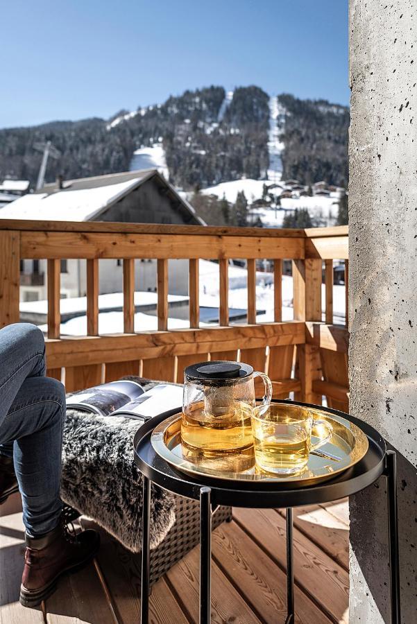 Spacieux Duplex Avec Vue La Clusaz Exteriör bild
