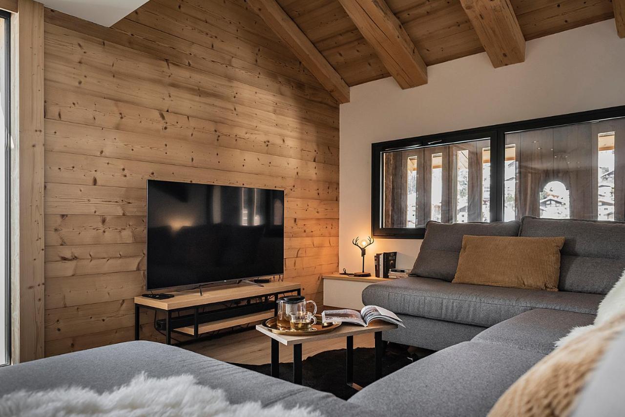 Spacieux Duplex Avec Vue La Clusaz Exteriör bild